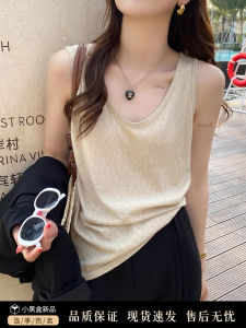 Cotton Linen Strap Vest Womens Inner Wear Loose Base Layer Outerwear Large Size Conceal Belly Top Commute Style Pure Color