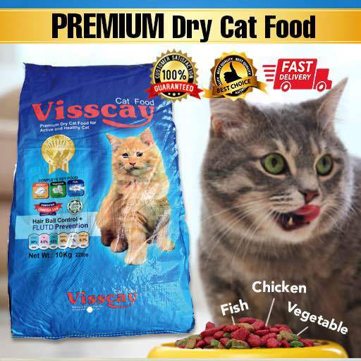 VISSCAY Premium Dry Cat Food Hair Ball Control & FLUTD Prevention 10KG