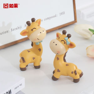 Giraffe Figurine Cute Home Decorations Living Room Office Desktop Display Womens Gift Creative Resin Handmade Crafted