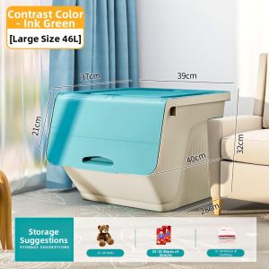 Large Capacity Organizer Storage Box Flip Top