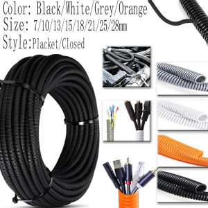 7mm-28mm Color PE Insulated Corrugated Pipe Wire Hose Plastic Corrugated Pipe Car Cable Heat Resistant Protective Sleeve