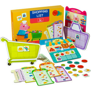 XIAOWANDOU | Financial Education Shopping List Baby Board Game 3-4 Years Old