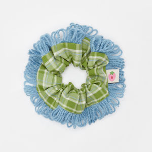 Tagi. Knitting Yarn Tassel Hair Scrunchie
