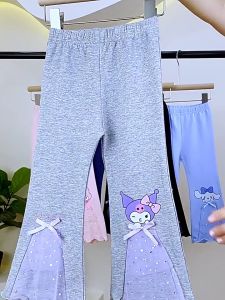 C124 Girls Long Pants 3D cartoon design Kuromi trousers melody design Frozen Elsa leggings Kids Clothing Girl Fashion Cotton Princess Elsa Sofia Bottom Girl trousers