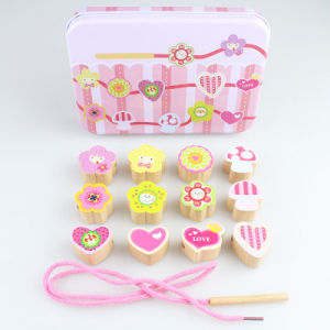 Mengshi Educational Beads Thinking Toy for Kindergarten Children Intelligence Development Stringing Rope Building Blocks