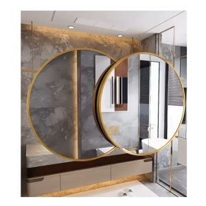 CAY🌟(กระจกแตก ยินดีคืนเงิน)กระจกห้องน้ำ 40/50ซม กระจกติดผนัง กระจกห้องน้ำติดผนัง กระจกกลม ไม่ต้องเจาะ กระจกแต่งหน้า