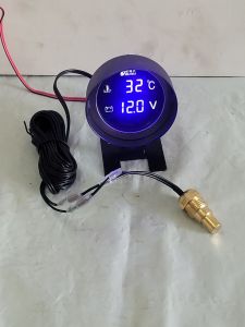 Nissan Vanette C22 Replace Temperature Switch 2in1 12V Water Temperature & Battery Voltage LCD Digital Gauge Meter