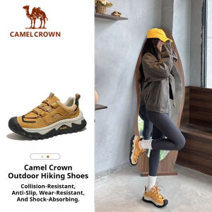 รองเท้าปีนเขาสีน้ำตาลอูฐผู้ชายและผู้หญิง | รองเท้าวิ่งรองเท้าผ้าใบเดินป่ากลางแจ้ง | กันลื่นน้ำหนักเบาทนทานรองเท้าเดินกีฬาสบาย