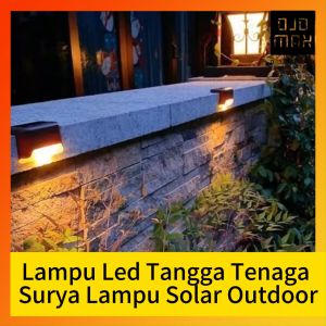 DJDMax Lampu Led Tangga Tenaga Surya Lampu Solar Outdoor Lampu Pagar Led Light Waterproof Panel Hiasan Rumah Teras Dan Taman Anti Air Tanpa Listrik / Lampu Panel Hiasan Rumah Teras 1 Box Isi 4Pcs Sensor Cahaya / Lampu Tangga Outdoor