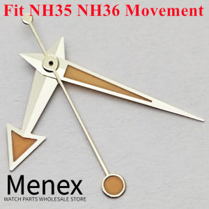 Menex Orange Luminous Broad Arrow Watch Hands for NH34 NH35 ETA2824 2836 Miyota82 DG Watchmaker Repair Spare Parts Compatible