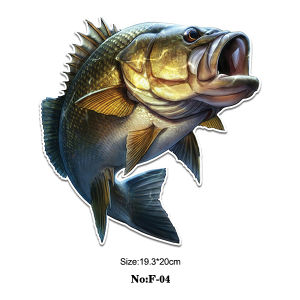 Outdoor Fishing Box Simulation Car Sticker Waterproof Sea Fish Lure Bag Camping Travel Gear Automobile Decal Fishing Equipment