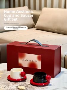 ZUNMOS | Elegant Ceramic Coffee Cup Set High-Quality Portable Gift Pair