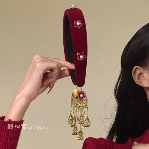 Original Ambition【Cloud Hoof Shocking】Retro Ethnic Bell Hairband New Chinese Style Ethnic Headband Hair Accessories