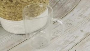 Ly Cà Phê Thủy Tinh Borosilicate Hai Lớp Cao Cấp 250ml Có Tay Cầm Thân Thiện Với Môi Trường Trong Suốt Dùng Cho Gia Đình Giáng Sinh Tiệc Sinh Nhật