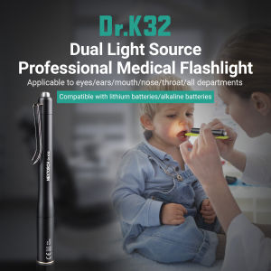 NEXTORCH Dr. K32 LED ปากกาไฟฉายชาร์จไฟได้ขนาดพกพาไฟสองดวงปากกาไฟฉายทางการแพทย์