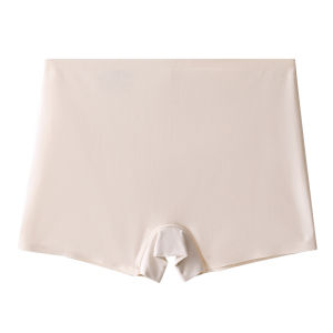 Ice Silk Safety Pants Womens Underwear Flat Angle Thin Model No Roll Edge Summer Breathable Briefs Middle Waist Briefs
