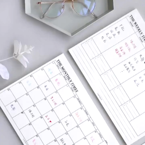 Monthly Weekly Planner B5 Tearable 60 sheets To Do List schedule Office&School Memo pad notebook