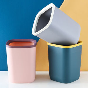 ZENi Minimalist Dustbin 12 Litre Waste Bin With Free Plastic Garbage Bags For Contemporary Home and Office