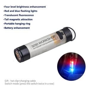 EELHOE | New 1PC Mini Flashlight Outdoor Key Clip Cap Ambient Led Long Endurance Disaster Relief Emergency Small Light PocketAcc