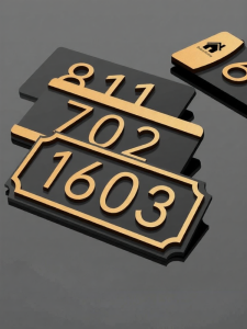 RONGBA | Customizable Luxury Acrylic Magnetic Room Number Plate