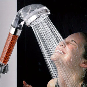 1pc ABS High-Pressure Water-Saving Handheld Shower with Filter Dry Light Beige and Hair Not for Drinking Water RV Shower，RV Ba