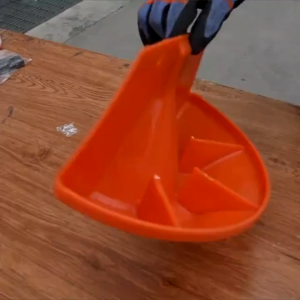 COD Orange Plastic Piglet Trough Automatic Feeding Five Grids piglet feeder