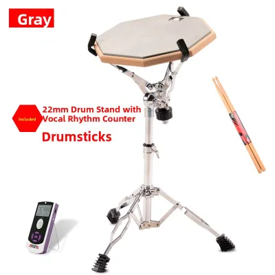 Beginner Silent Drum Pad Set 12 inch with Metronome