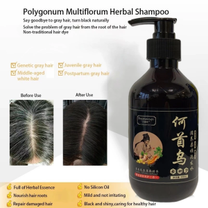 Black Hair Shampoo Herbal Shampoo 28 Days Natural Grey Hair To Black 300ml Hair Growth Shampoo Nourishes Hair Roots Permanent Black Hair & Anti Hair Loss Hair Growth Herbal Shampoo