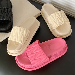 รองเท้าแตะชายหาดแบบสวมสบายสำหรับผู้หญิง ทรงพื้นหนา กันลื่น สำหรับกลางแจ้ง ฤดูร้อน รองเท้าแตะแบบสวมสบายสำหรับกลางแจ้ง