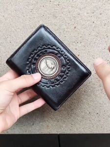 Ví Nam -Bóp Da Bò Cao Cấp Cefiro Logo Tộc Trưởng -ví da nam ví đứng thiết kế nhiều ngăn đựng tiền đựng thẻ bảo hành 12 Tháng