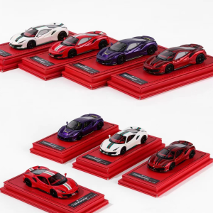 Rotating Wheel RW 1:64 488 Pista Hard Top Car Model High Quality Collectible Vehicle Toy for Fans And Collectors