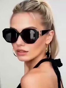 European and American retro style womens fashionable sunglasses trend versatile summer sun shading and UV protection lightweigh