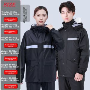 Rain Waterproof Reflective Raincoat Pants Set