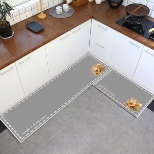 Bộ Thảm Nhà Bếp VIKAMA Puppy Thảm Trải Sàn Nhung Pha Lê Thấm Hút Dùng Để Trang Trí Nhà Cửa - Thảm Lót Chân Chống Trượt Chống Nước Cho Nhà Bếp & Phòng Tắm