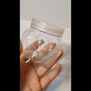 ♬5/10pcs Pumpkin Jar Transparent Plastic Candy Jars With Lid Halloween Parties Candy Boxes Snack Cookies Grain Tea Organizing