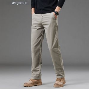 WEIJINSHI | Cotton Straight Loose Mens Trousers