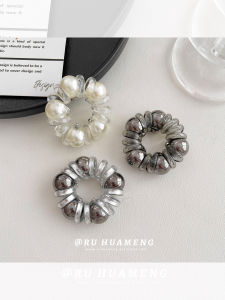 ริบบิ้นรูปเปลือกหอย สายโทรศัพท์ รุ่นใหม่ปี 2025 ยางรัดผมทรงทรงกลมยืดหยุ่นสูง ทนทาน ริบบิ้นผมระดับไฮเอนด์