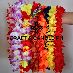 HAWAIIAN FLOWER LEI NECKLACE HAWAIIAN BEACH FUN PARTY FAVORS BEACH PARTY DECORATION by CraftCandle