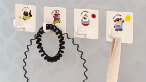 Combo 4 Móc dán tường chịu lực siêu dính màu trắng lắp đặt không cần khoan tặng kèm keo dán