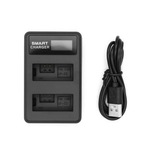 Dual Channel LCD Display Battery Charger for Canon/Nikon