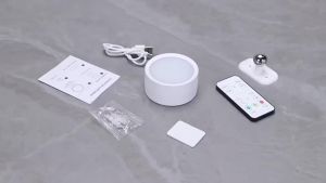 LED Night Light Wall Lamp RGB Color Changing Remote Control USB Rechargeable Adjustable Bedside Light for Bedroom Hallway
