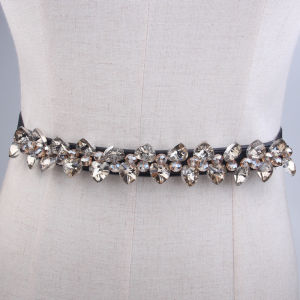 Elastic Crystal Embellished Decorative Sash Women's Fashion Waist Belt: A Sweet Style Skirt Belt