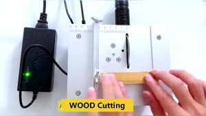 JAYA Gergaji Meja Mini Multifungsi Gergaji Desktop Alat Pemotong DIY 5000RPM Mini Table Saw Portable