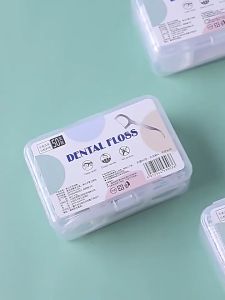 50 ชิ้น ไหมขัดฟันชนิดด้าม กล่อง วัสดุเกรดอาหาร ไม้จิ้มฟัน สุดคูม ราคาถูก