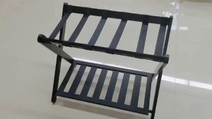 Bamboo Luggage Rack Bamboo Foldable Luggage Rack Hotel Luggage Holder Black