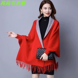 เสื้อคลุมคาร์ดิแกนถักขนสัตว์สองหน้าแขนยาวแบบใหม่ ปกโปโล ทรงยาวปานกลาง ขนแกะเทียม สำหรับผู้หญิงในฤดูใบไม้ผลิและฤดูหนาว