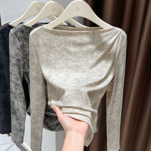 Loowmane | Off-Shoulder Long Sleeve T-Shirt Dye Design