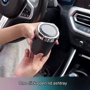 Universal LED Car Ashtray Alloy Retardant Cigarette Holder 1PC