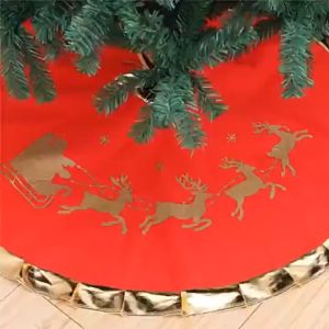 90cm Christmas Tree Skirt Base Decoration Beautification Christmas tree accessories Protect Floor Mat
