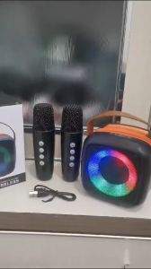 Fleco F-92b 2 Mic Speaker Karaokean / F 92b Bluetooth Free 2 Mic Wireless | Wireless Voice Change / Aux Speaker Hf Bluetooth Ktv Full Bass Fleco F92b - Vas